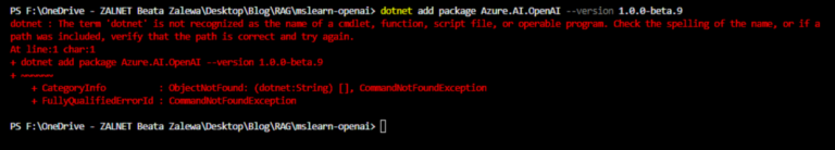 Tip: How to fix ‘dotnet’ is not recognized as the name of a cmdlet error